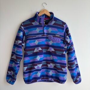 Patagonia Synchilla Fleece Snap-T Fleece Pullover Geometric Print